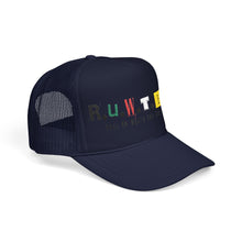 Load image into Gallery viewer, Trucker Hat — Rusted Retro Gas Pump Logo (Foam Front)
