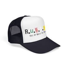 Load image into Gallery viewer, Trucker Hat — Rusted Retro Gas Pump Logo (Foam Front)
