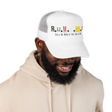 Load image into Gallery viewer, Trucker Hat — Rusted Retro Gas Pump Logo (Foam Front)
