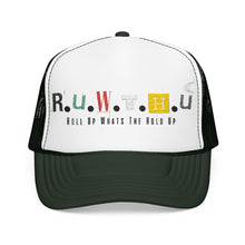 Load image into Gallery viewer, Trucker Hat — Rusted Retro Gas Pump Logo (Foam Front)
