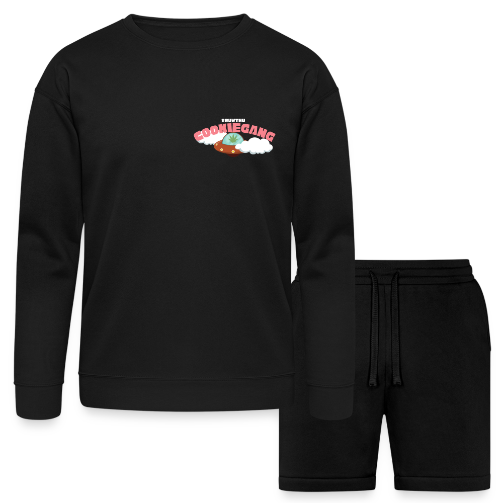 Bella + Canvas Unisex Sweatshirt & Short Set - black