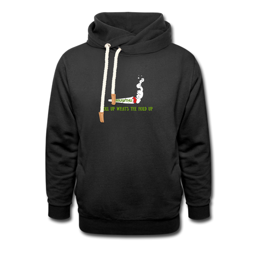 Shawl Collar Hoodie - black